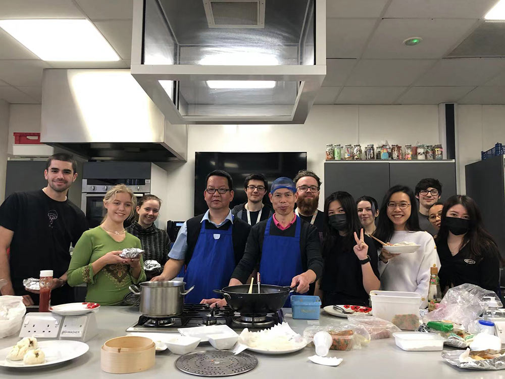 2022 – Food Workshop -  Martin and Chef Master Xu teaching Dim Sum making
